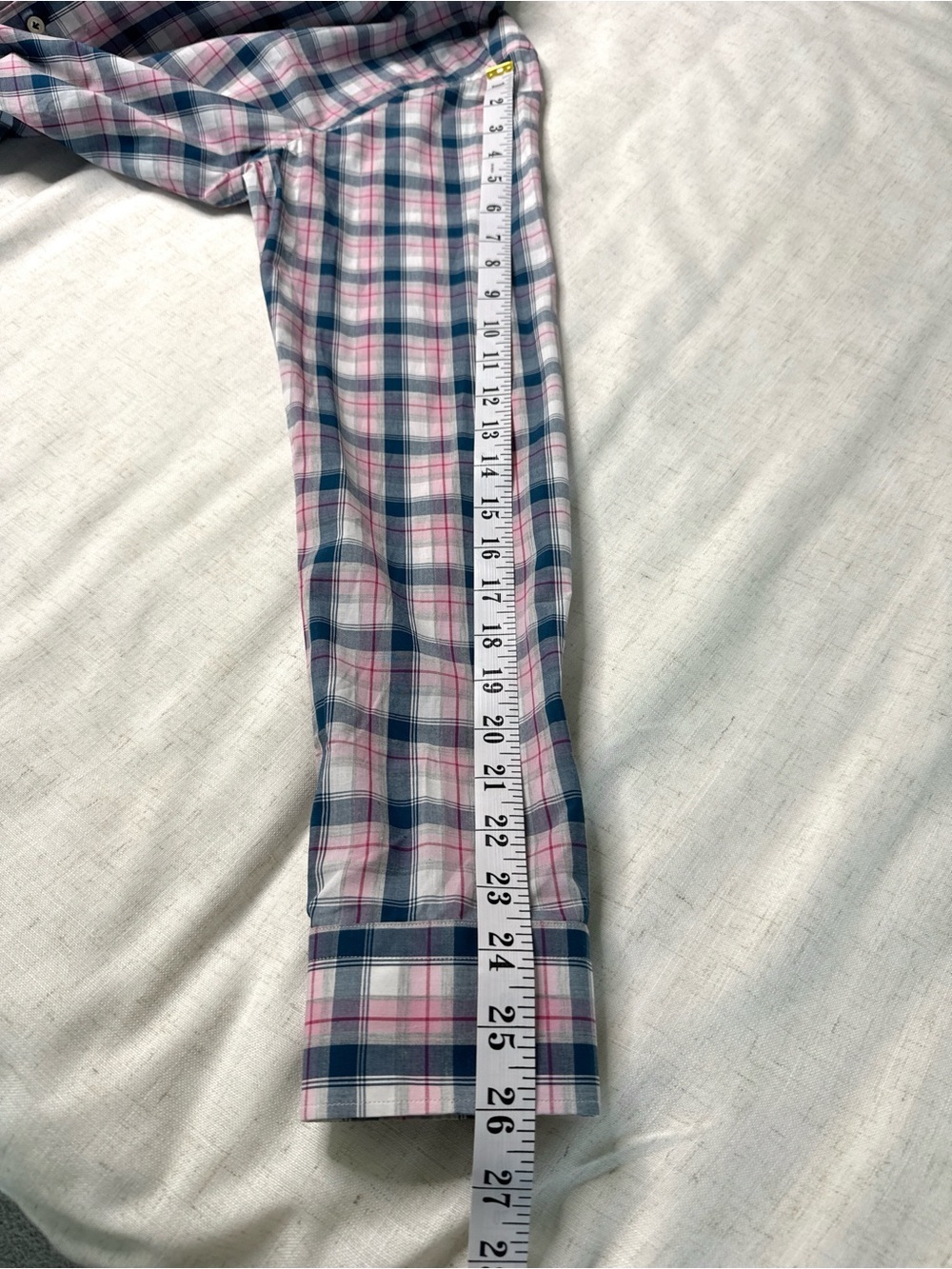 Johnnie-O Top Shelf Granger Button-Down Shirt Pink Blue Plaid Size Small NWT - Picture 13 of 13